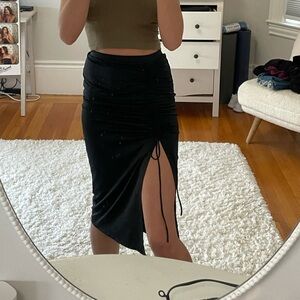 Princess Polly Black Midi Skirt
